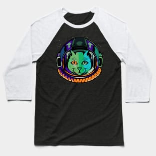 Galaxy Astronaut Space Cat Owner Kitten Nerd Baseball T-Shirt